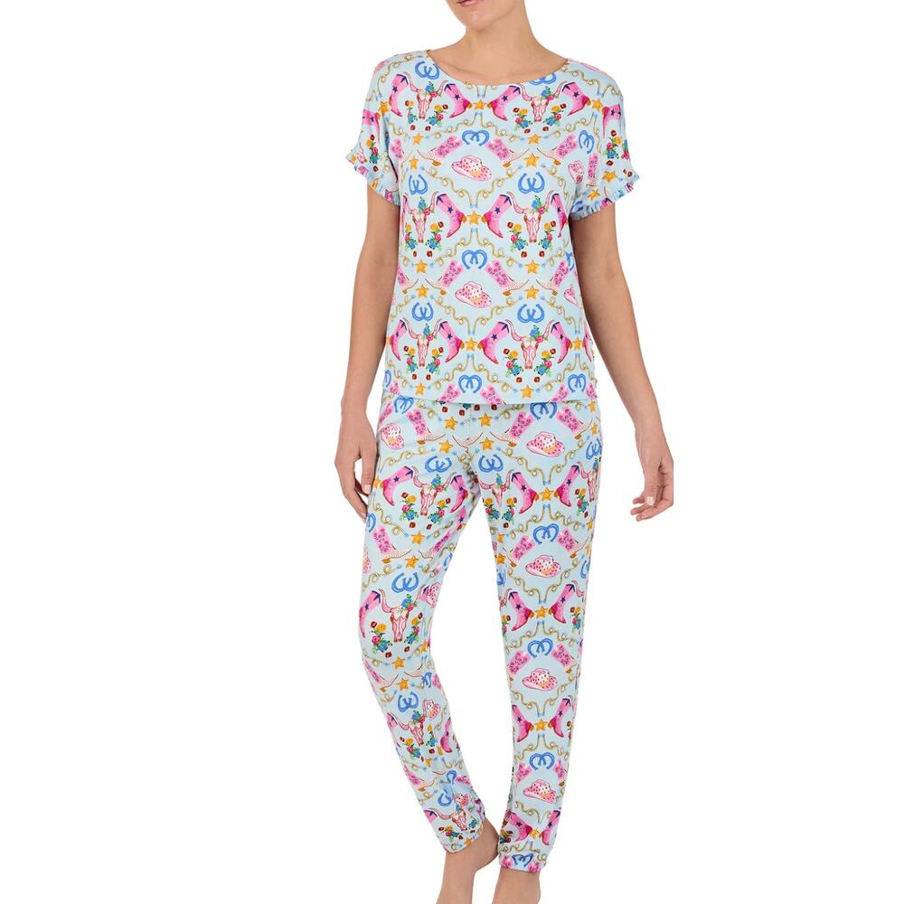 NWT Room Service Layna Knit Pj Set In Western Charm - Western Charm  size L